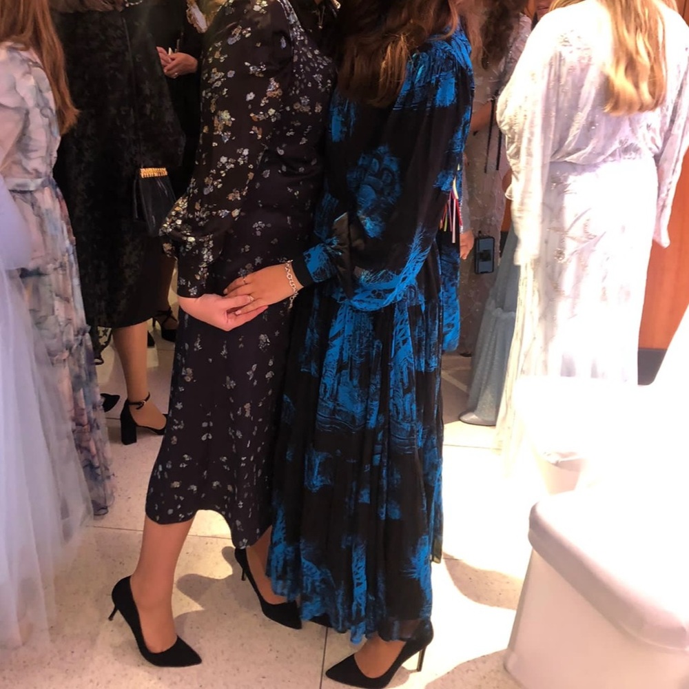 MSGM dress | Elegant Black Floral Dress | maxi length - Picture 3 of 6